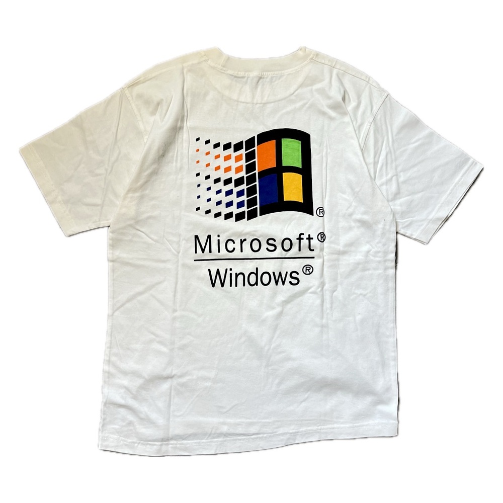 VINTAGE 90s MICROSOFT Windows Where Do You Want to Go Today? Tee Shirt Medium